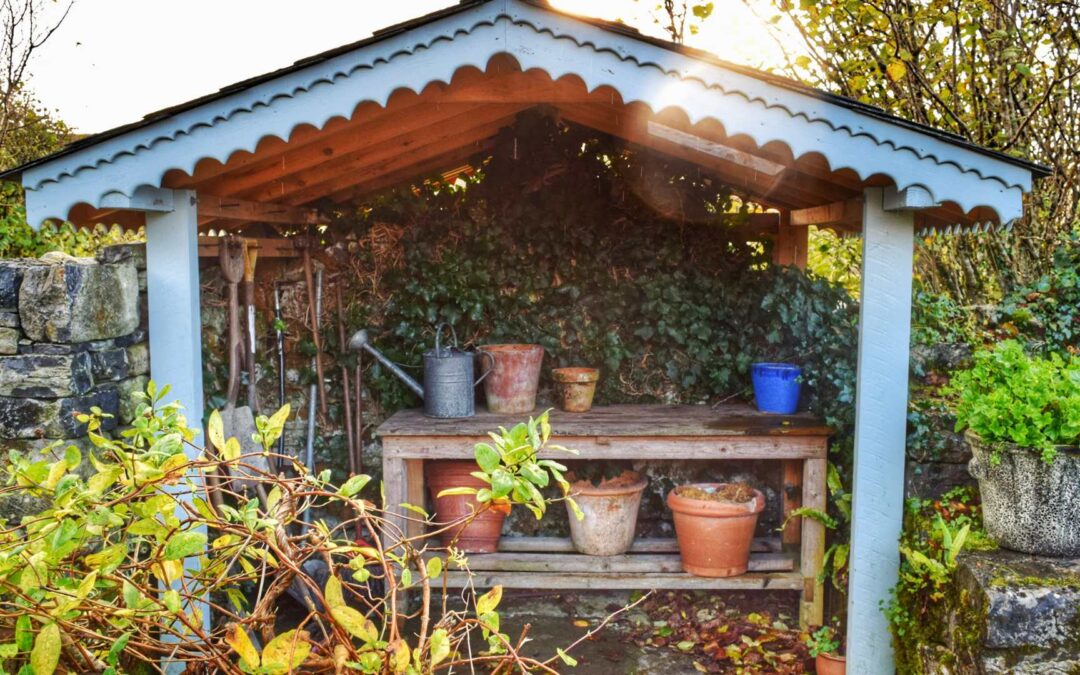 Idées de décoration pour votre abri de jardin en bois.