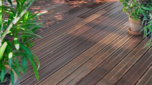 Plancher en bois jardin