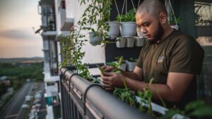 potager sur un balcon