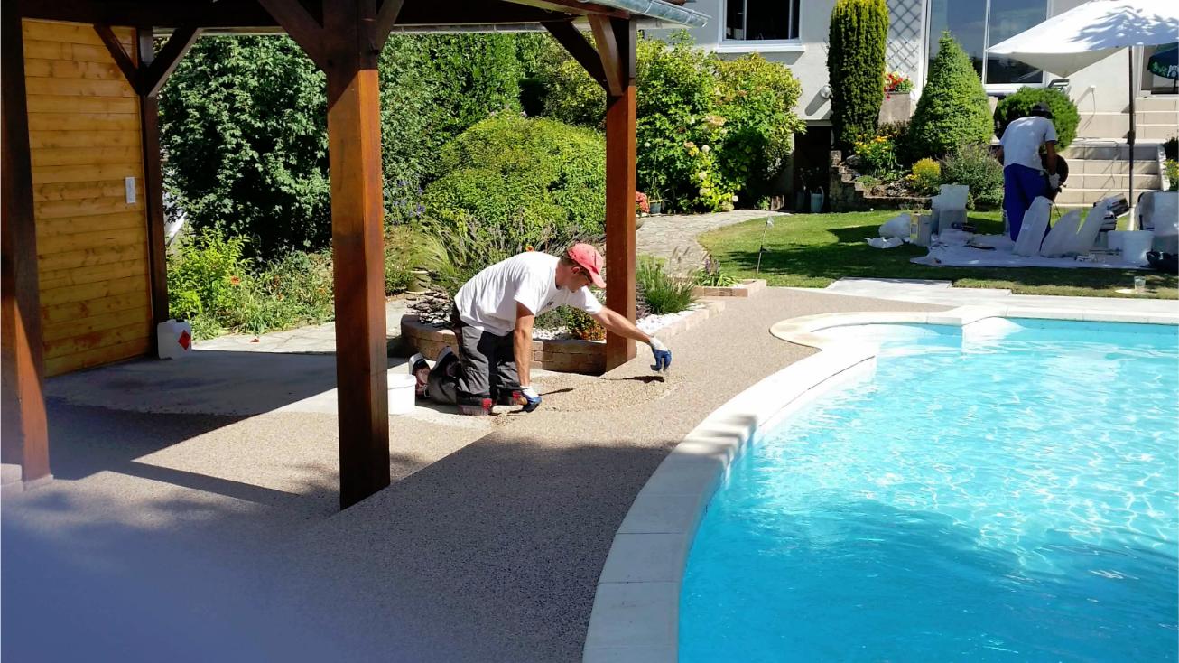 granulat marbre terrasse