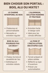 portail bois aluminium mixte